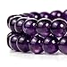 HAAMIIQII 35pcs 10mm Natural Amethyst Crystal Beads Round Stone Loose Gemstone Beads for Jewelry Making Strand 15 Inch
