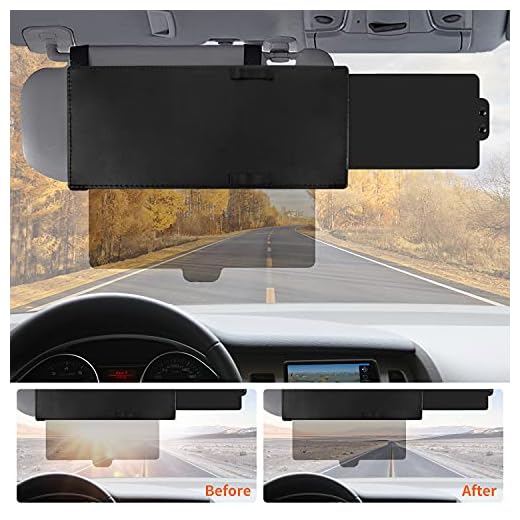 Car Sun Visor, Car Visor Sunshade Extender, Anti-Glare Car Sun Visor Protects from Sun Glare, Snow Blindness, UV Rays, Universal for Cars, SUV, Universal for Driver and Passenger Side