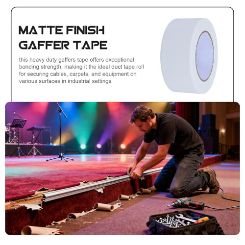 Cinta gaffer blanca mate de 5 cm para cables en escenarios profesionales 3