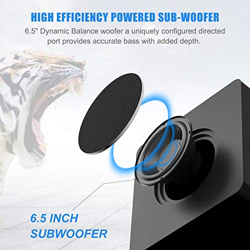 image for BESTISAN Powered 6.5’’ Home Audio Subwoofer, Deep Bass Response Su