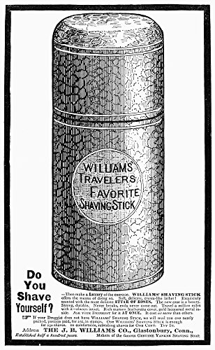 Shaving Soap Ad 1890 Namerican Magazine Advertisement For WilliamS Shaving Stick 1890 Poster Print by (18 x 24)
