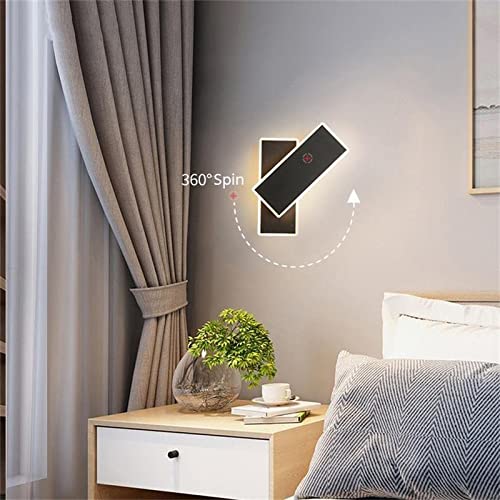 Applique murale moderne rotative blanche éclairage intérieur salon chambre blanc froid - 5