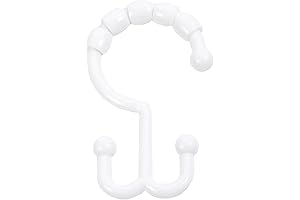 Kenney Shower Curtain Hooks with Double Hanging Functionality