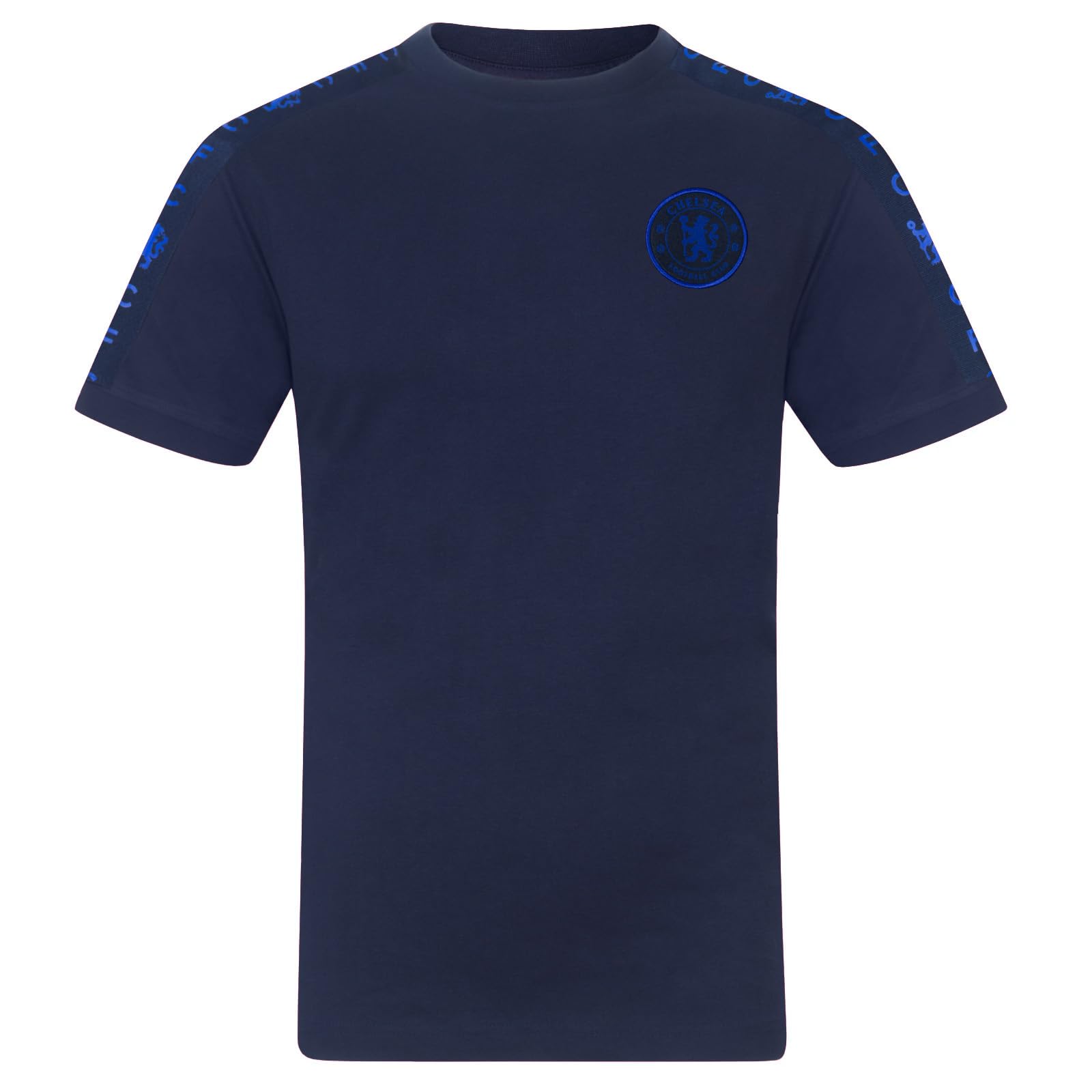 Chelsea Kids T-Shirt Taped Official Football Gift Navy 6-7 Years