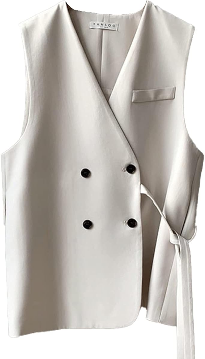 レディースベスト トップス 女性服 オフィスファッション 前開き ボタン付き おしゃれ ゆったり目 オーバーサイズ 購入 S 体型カバー L オフィススタイル カジュアル 結婚式 M 面接 出勤服
