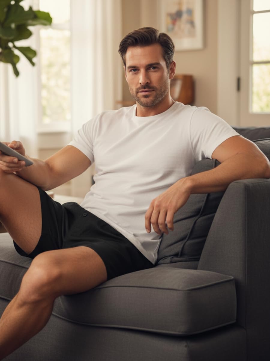 LUFT Mens Fine Linen Soft Stretch Elastic Waistband Underwear Boxer Shorts - Image 3