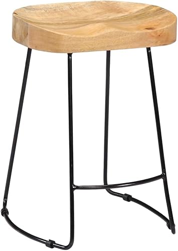 Miniatura 9 de DYRJDJWIDHW Gavin - Juego de 4 taburetes de bar, taburetes de bar, taburete, adecuado para cocina, bar, vestidor, dormitorio, cafetería, madera