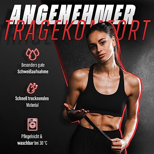 Moncada Fighting® [4m Boxbandagen mit Daumenschlaufe - Bandagen Boxen Halb elastische Boxing Gloves mit extra breitem Klettverschluss - Boxbandage Hand für Boxen, MMA, Kickboxen - Box Bandage Sport