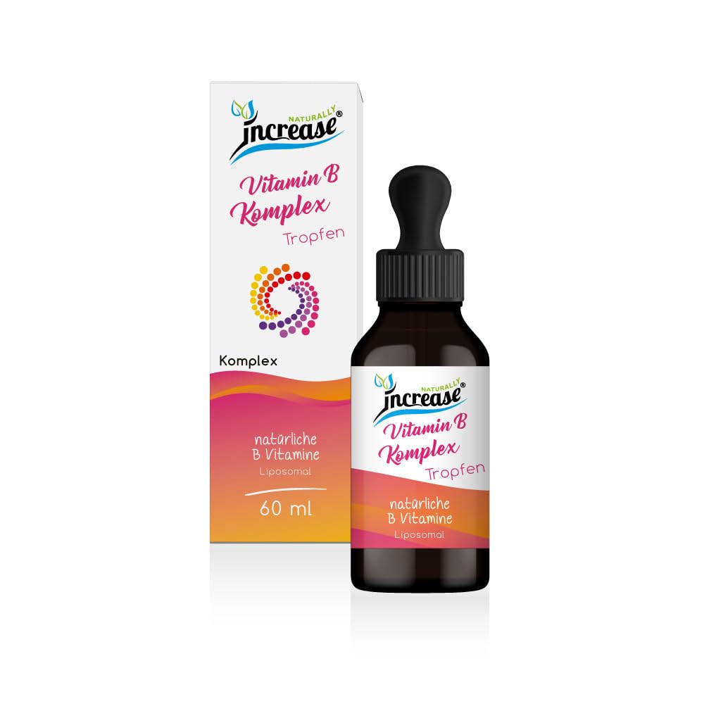 Liposomale Vitamin B Komplex Tropfen hochdosiert - (6.900mg Vitamin B pro Packung) 230mg pro Tagesdosis mit Vitamin B1, B2, B3, B5, B6, B7, B9 und B12 - MCT Öl - Hohe Bioverfügbarkeit