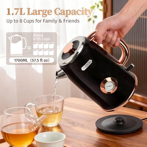 Pava eléctrica retro 1.7 L con termómetro INFOOD miniatura 5