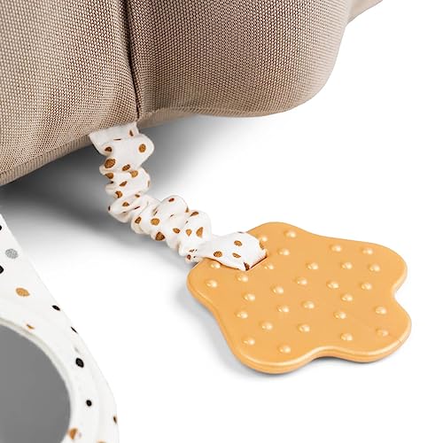Done by Deer Tummy Time Kissen - Baby Bauchlage Kissen und Sensorik Spielzeug ab 3 Monate - mit Spiegel, Knistergeräuschen und Taktilen Texturen sowie Beißring für Zahnungshilfe