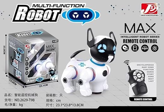 TOYLOGY ENTERPRISES Robot Puppy Max Remote Control Dog Toy Robots Kids Smart & Dancing Imitates Mini Pet Cool Light Music RC Toy Fun Touch Sensor Singing Storytelling Robotic Dogs Electronic Pets 1