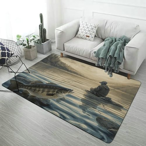 Tapis de bain antidérapant en velours corail grand format - 3