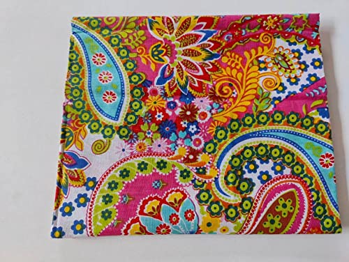 Image of Floral Printed Cotton Fabric Cloth Hand Block Print Fabric Women Material Running Jaipuri Hand Block Printed Women Dress Material Kurtis Natural 44 inch Inches Width 2.5 Meter (Pattern 22)