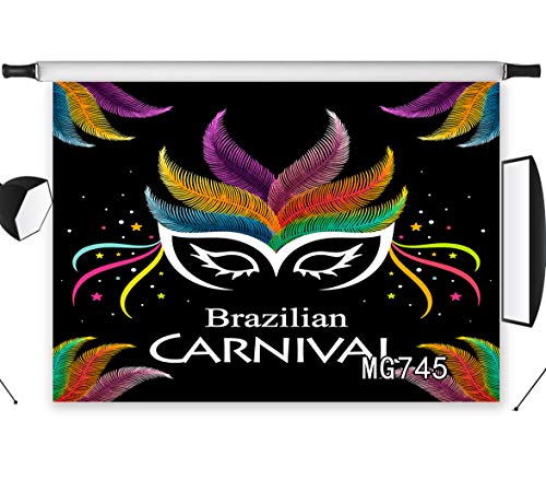 Toile de fond de carnaval au design de mascarade et plumes ciselées