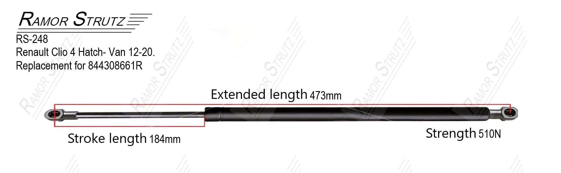 Molle A Gas Per Cofano Posteriore Opel Corsa C E Renault Clio 1 - Coppia