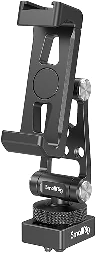 Miniatura 1 de SmallRig Soporte de teléfono para estabilizadores DJI, adaptador de montaje de teléfono con orificio roscado de 14"-20, zapata fría para DJI RS 4RS