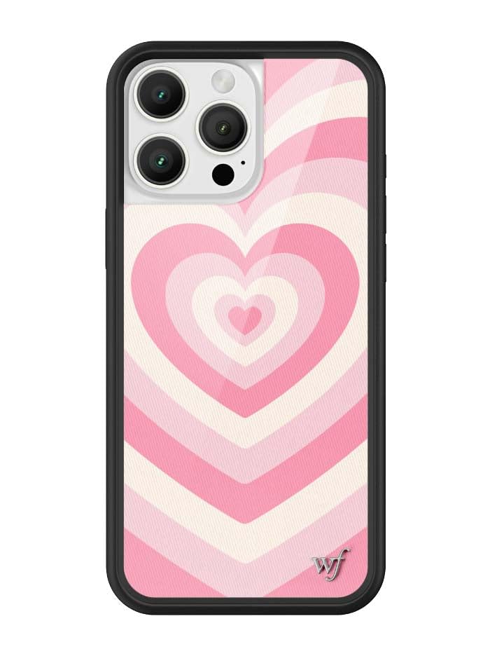 Image of Wildflower Cases - Compatible with iPhone 16 Pro Max | Protective Black Bumper, 6.5ft Drop Test Certified, Women Owned Small Business | Latte Love Rose