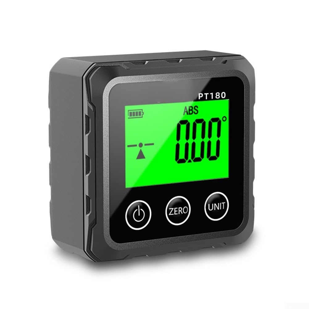 Inclinometro digitale angolare con base magnetica, display LCD ad alta precisione, per lavorazione del legno e costruzioni, 0-90/180 gradi
