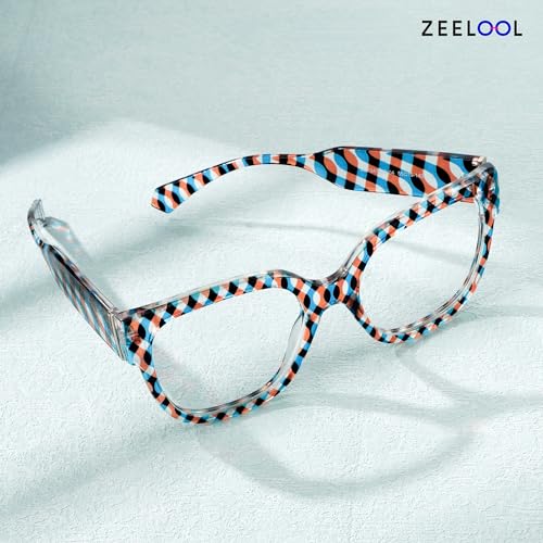 Image of Zeelool Blue Light Blocking Glasses, Square Glasses Frame for Women Eyeglasses with Non-prescription Clear Lenses ZJGP347466