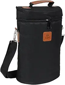 Bel - Bolsa Térmica Malbec Para 2 Garrafas de Vinho Preta