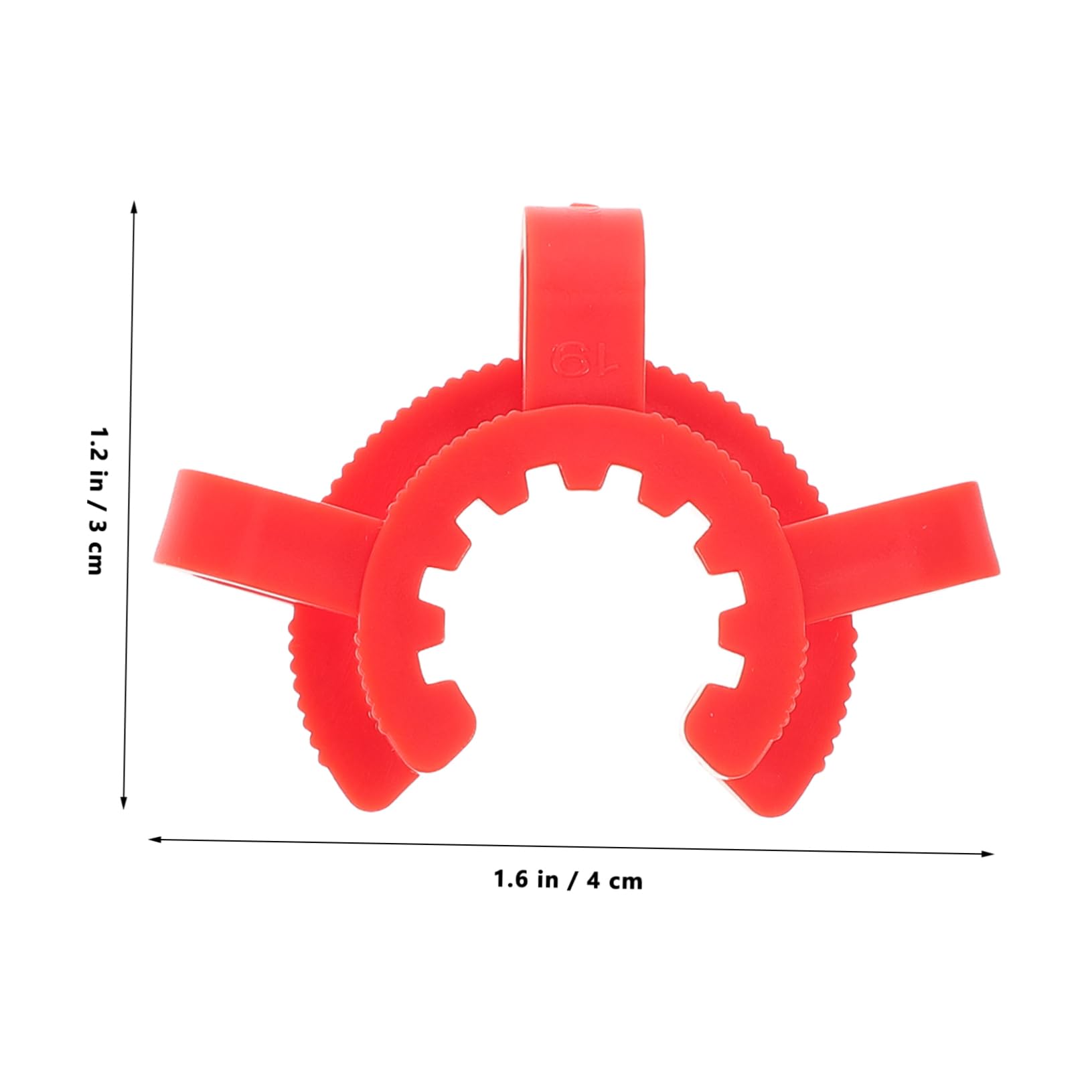 OSOLADY 8pcs Plastic Clamp Plastic Joints Clips for Glass Joints Clips for Laboratory Plastic Conical Mounting Clips Red