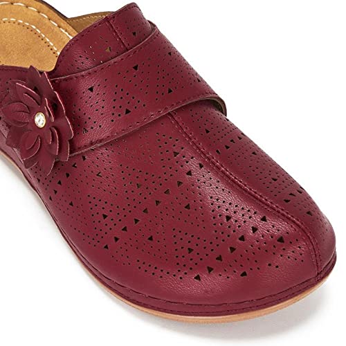 Slippers Women Women Summer Slip On Cutout Slippers Ladies Leather Flower Shoes Woman Fashion Casual Platform Female Slipper2