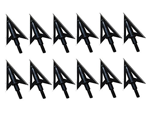 Toparchery Arrowheads Broadheads: 12 Arrowheads 3D Arrowheads Hunting Arrowheads Broadhead For Carbon Arrows, Crossbow, Aluminum Arrows And Fiberglass Arrows In Archery #TOP17