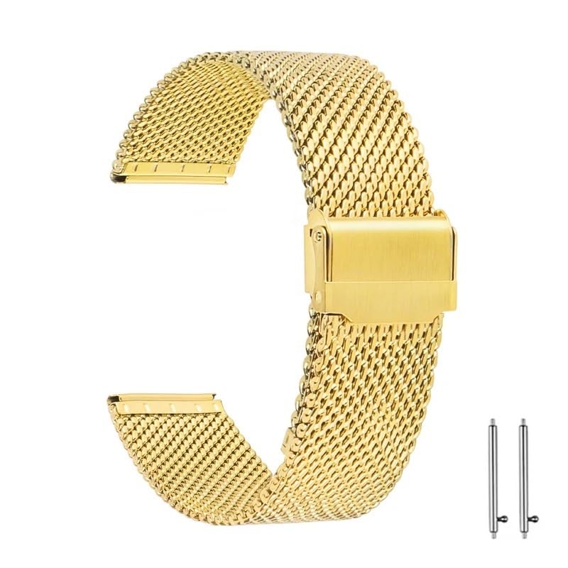Bracelet de montre en acier inoxydable universel milanais argente pour montre connectee