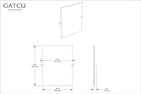 Vista 6 de Gatco 5679SM - Espejo rectangular sin marco, 24 pulgadas, latón cepillado negro mate combinado