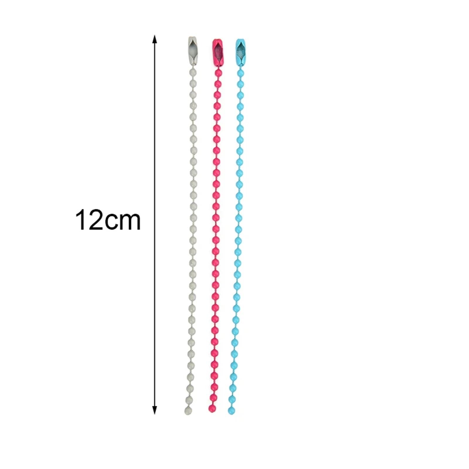 Łańcuszek kulkowy brelok 400 szt. Stop metali 12 cm łańcuszki z koralikami do klamry breloki wyrobu biżuterii(Color03)