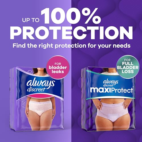 Always Discreet Reimagined Adult Diapers for Women, Maximum Absorbency Incontinence and Postpartum Underwear Size 3X+, Up to 100% Leak Free Bladder Leak Protection, 22 Count​ - image 9
