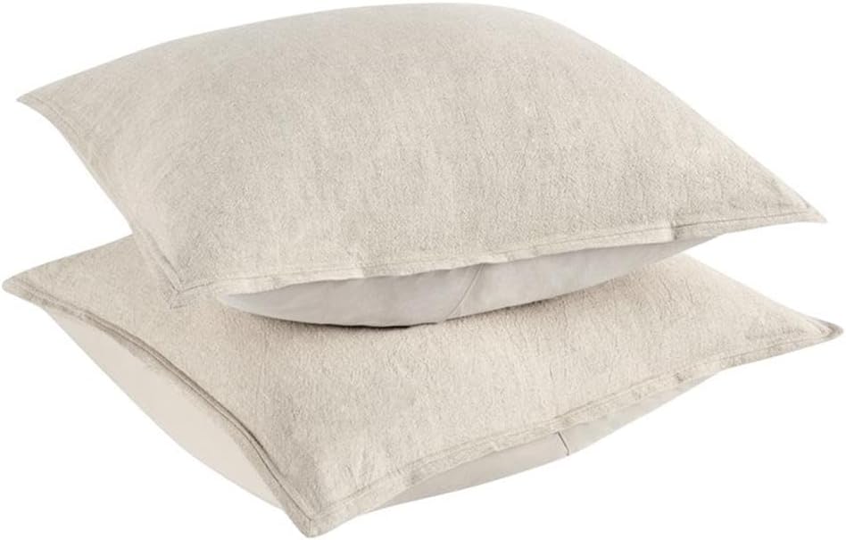 Villa by Classic Home Talia Cotton Linen Blend Natural Euro Sham