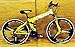 Amardeep cycles 26 T 21 Speed Double Disc Brake Sports Folding Mountain Cycle with Magnesium Alloy Wheels (1 Year Frame Warranty) (Yellow)