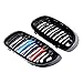 Compatible with 2003-2006 BMW E46 325Ci 330Ci 2-Door Pre-LCI Left Right Front Glossy Black M-Color Kidney Grille Double Line
