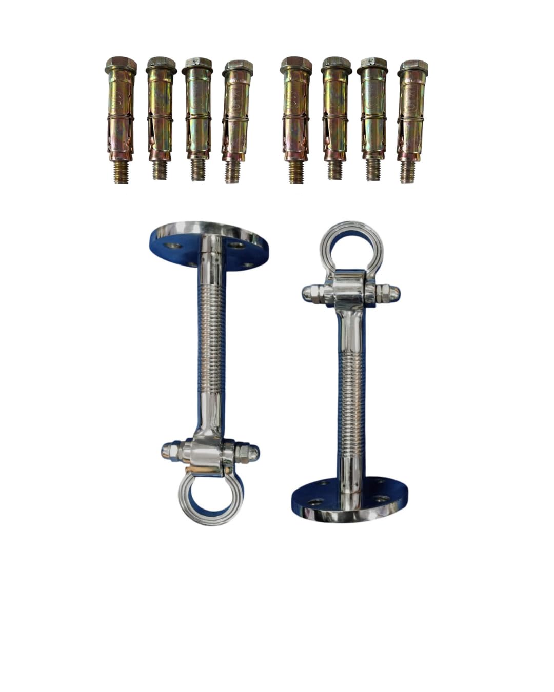 HI-Grade Heavy Duty| Bearing KADA| Pure Stainless Steel Super Quality 11mm Base and 25mm Rod Thickness with M10 fastners. Ceiling kada for Swing jhulla. (10 INCH)-image-22