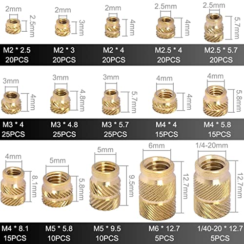 Insert fileté laiton M3 M2 M5 pour impression 3D, douilles usinées de précision - 2