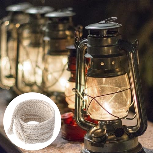 OIIKI 65.6 Ft Oil Lamp Wicks, 1/8\'\' (4 mm) Round Cotton Lamp Wick for Candles, Braided Burner Replacement Wicks for DIY Candle Making, Kerosene Lamps, Alcohol - Thumbnail 6