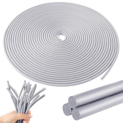 Image of U0U 50 Ft Backer Rod 1 /4 Inch,Foam Backer Rod Caulk Saver for Gaps and Joint Concrete Filling, Grey Weather Strip Seal Concrete Expansion Joint Filler