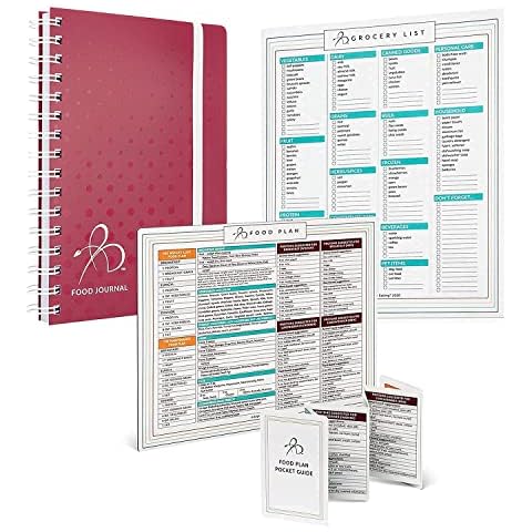 Bright Line Eating Official Starter Pack | Food Journal (Berry) + Grocery Shopping List + Food Plan Fridge Magnet & Pocket Guide | Use to Stay Accountable and Track Food, Water, and Weight Loss Cover
