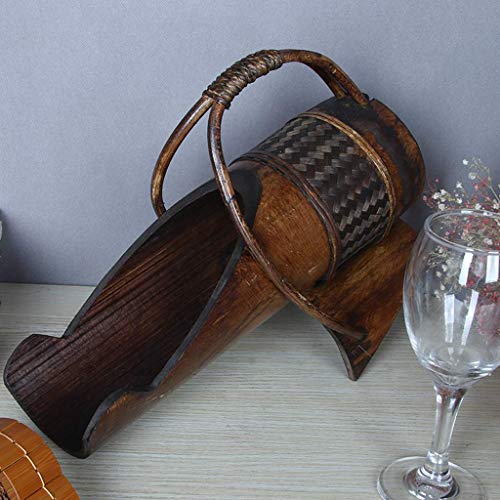 Soporte de Vino de Madera de Bambú 31×10×24 cm miniatura 7