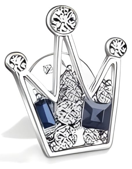 Elegant Crystal Crown Brooch Pin for Collar, Suit, or Jacket Decoration – Sparkling Rhinestone Tiara Accessory for Women and Men – Fashion Brooch Pin for Formal Wear​