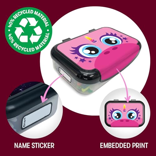 Image of ZIPIT: Pencil Box Bundle: Kitty & Pink Unicorn - Recycled Plastic Cases, Large Capacity Storage Organizers, School Supplies-Stationary, Kids-Girl-Boy