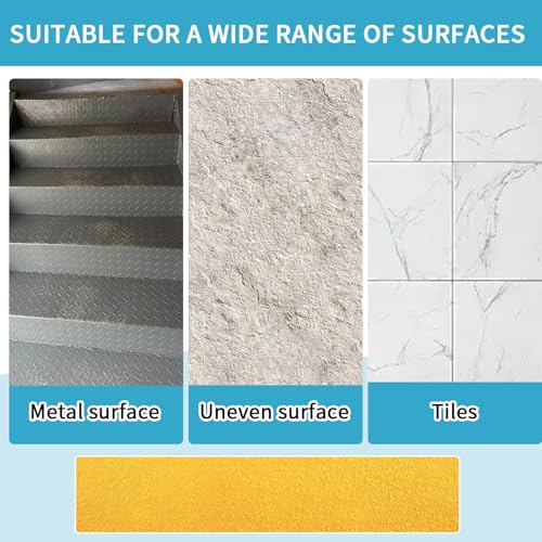 Image of Aluminum Foil Anti Slip Tape 6 inch x30FT Yellow Heavy Duty Aluminum Tape for Stairs Grip, Outdoor & Indoor Safety, Waterproof Non-Slip Traction Tape for Steps, Bathroom, Pool, Walkways