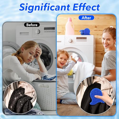 Image of 6 Pieces Dog Hair Removal from Clothes, Pet Hair Remover for Laundry with Washing Machine Lint Catcher, Cat Hair Remover for Fabric Care, Washing Machine Lint Remover Set