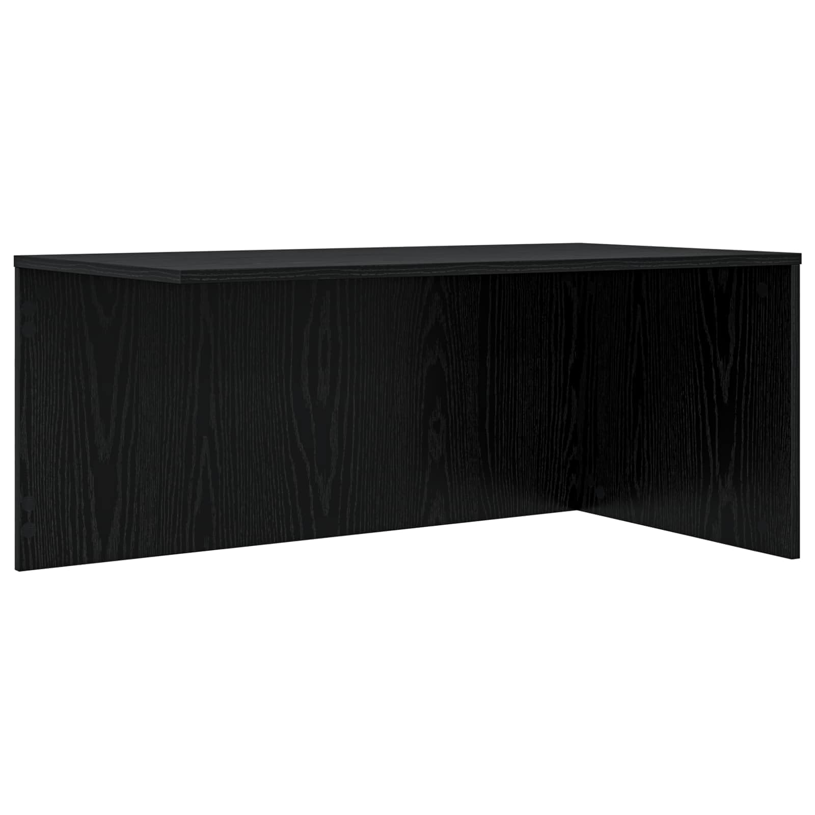 Set di 2 tavolini da caffè in legno effetto rovere, colore nero | Tavolini rettangolari per il soggiorno, posizionabili in modo flessibile e facile da pulire, con superficie stabile.