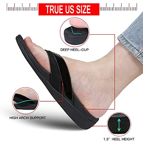 Image of Sounity Soft Arch Support Comfortable Sandals for Womens, Best Summer Dress Flip Flops with Cushion Memory Foam, Outdoor Walking Slippers for Plantar Fasciitis