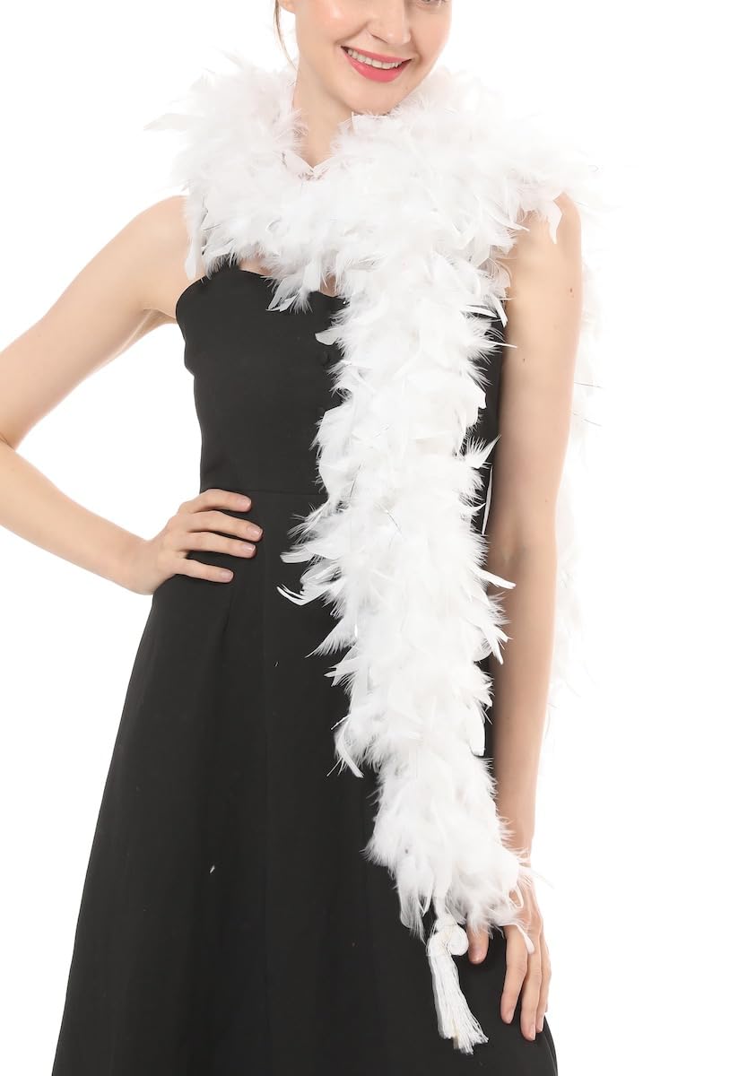 80 Gram 2 Yards Long, Chandelle Feather Boa 10 Color, Great for Party Wedding, Halloween Costume - Image 2