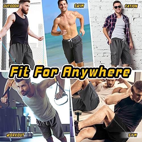 Srnede Mens Swim Trunks Swimming Trunks Swim Shorts Quick Dry 11 Inch With Mesh Lining Funny Swimwear Bathing Suits Grey thumb #5