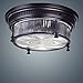 CLAXY Ecopower Vintage Oil Rubbed Bronze Metal Glass Ceiling Light Fixture